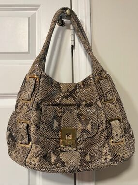 Michael Kors Python Print Shoulder Bag